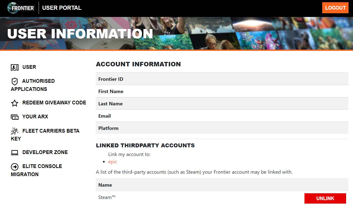 Comment puisje dissocier mon compte Steam et Epic Games ? Frontier Support